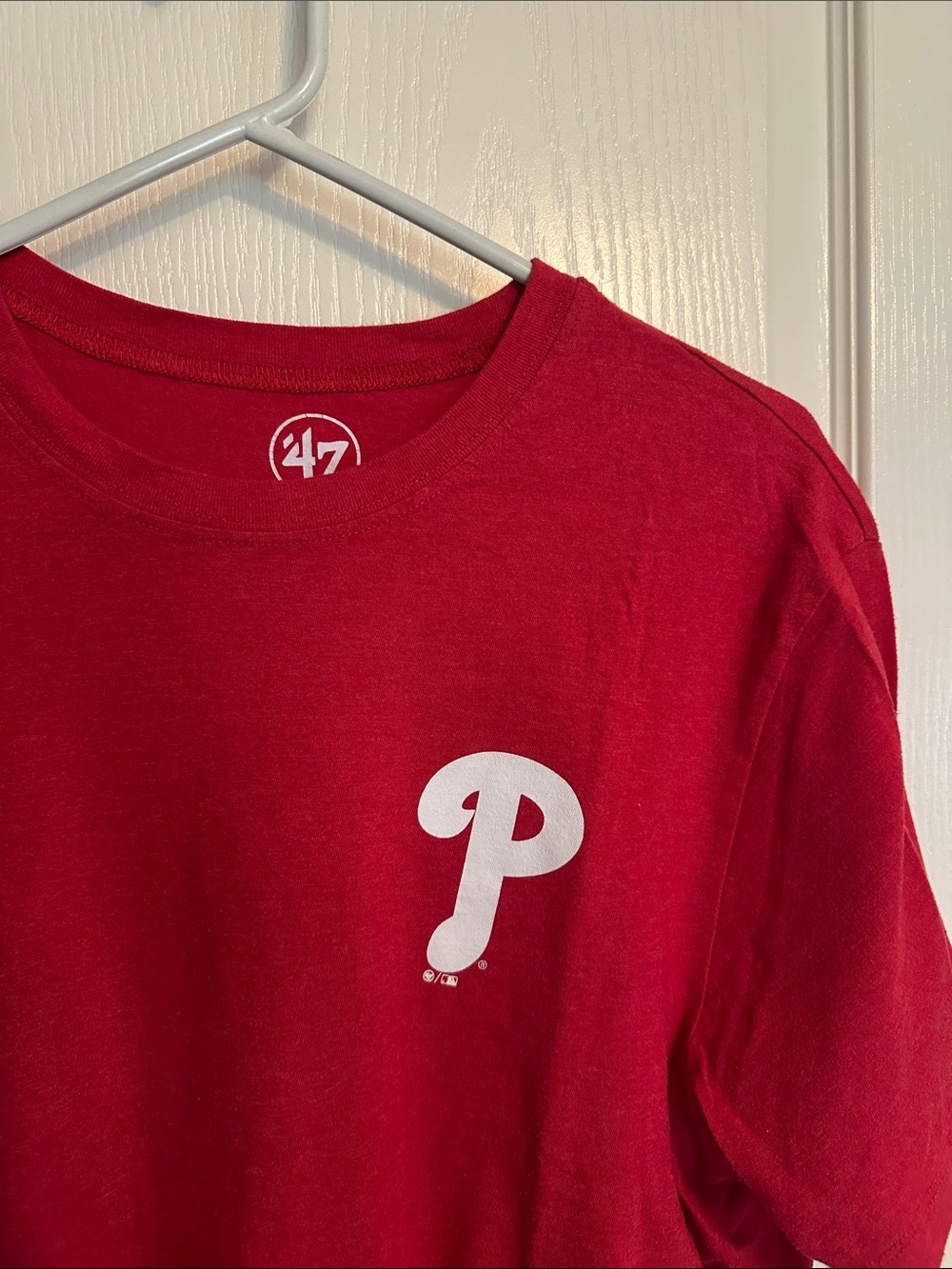 '47 Red Philadelphia Phillies Short-Sleeve Tee with White 'P' Logo